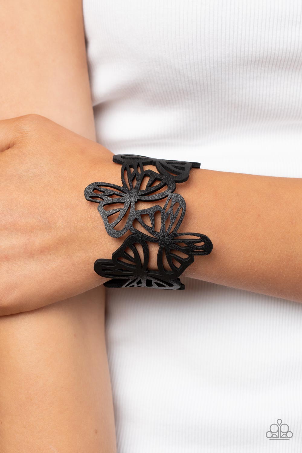 Paparazzi Accessories: Butterfly Breeze - Black Bracelet