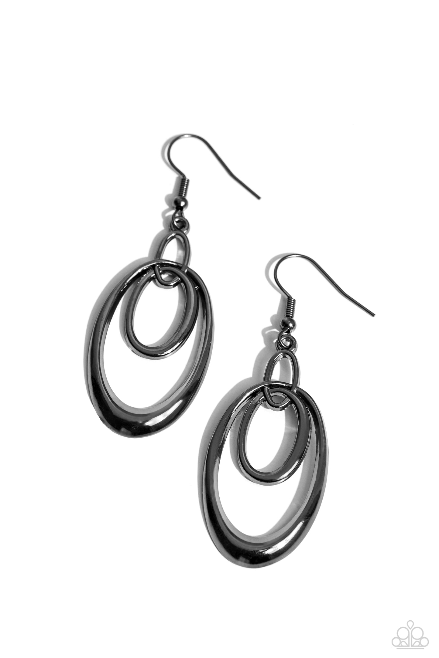 Paparazzi Accessories: So OVAL-Rated - Black Earrings