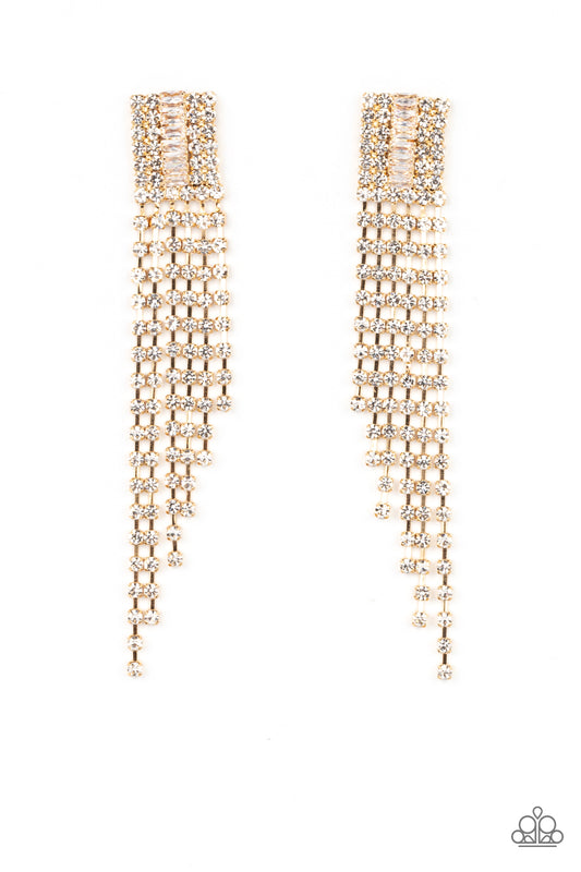 Paparazzi Accessories: A-Lister Affirmations - Gold Earrings