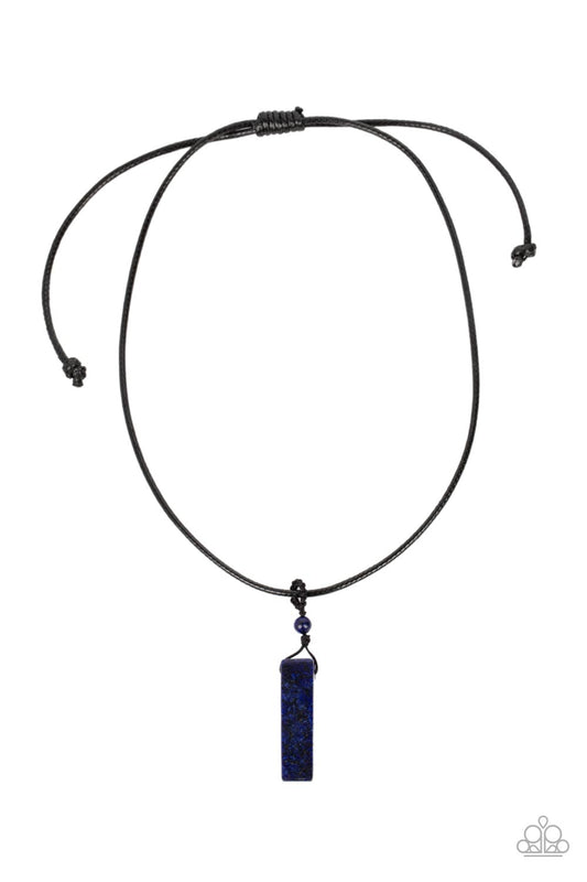 Paparazzi Accessories: Comes Back ZEN-fold - Blue Necklace