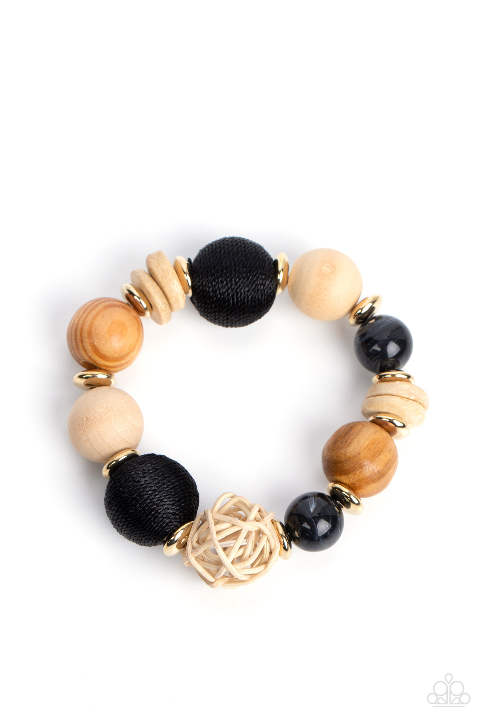 Paparazzi Accessories: Happily Homespun - Black Bracelet