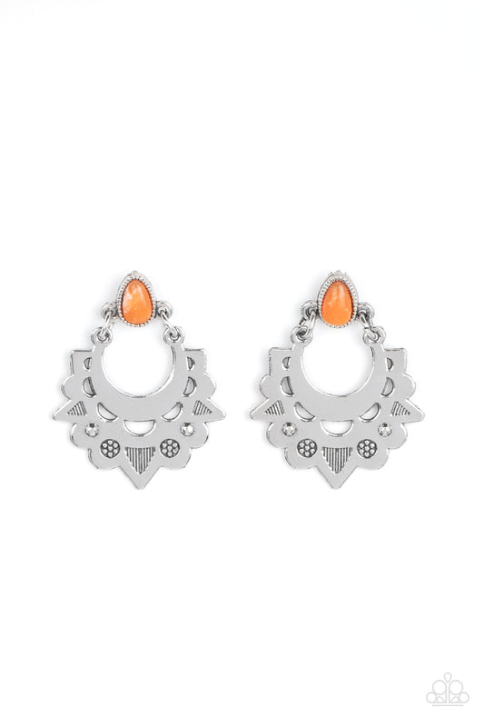 Paparazzi Accessories: Earthy Zeal - Orange Earrings