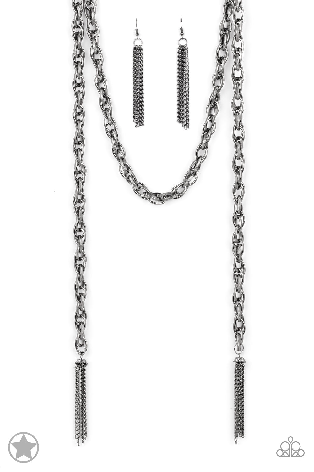 Paparazzi Accessories: SCARFed for Attention - Gunmetal Necklace