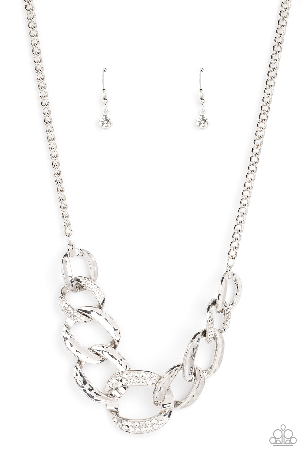 Paparazzi Accessories: Bombshell Bling - White Necklace