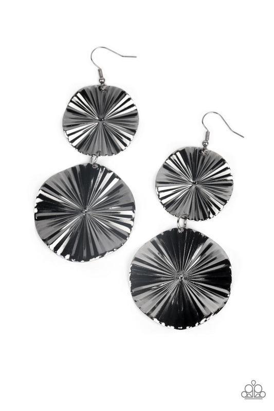 Paparazzi Accessories: In Your Wildest FAN-tasy - Black Earrings