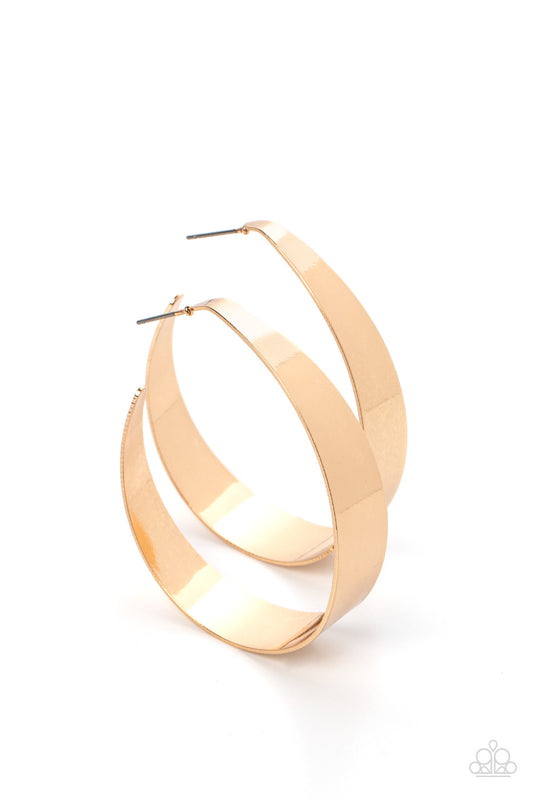 Paparazzi Accessories: Flat Out Fashionable - Gold Earrings