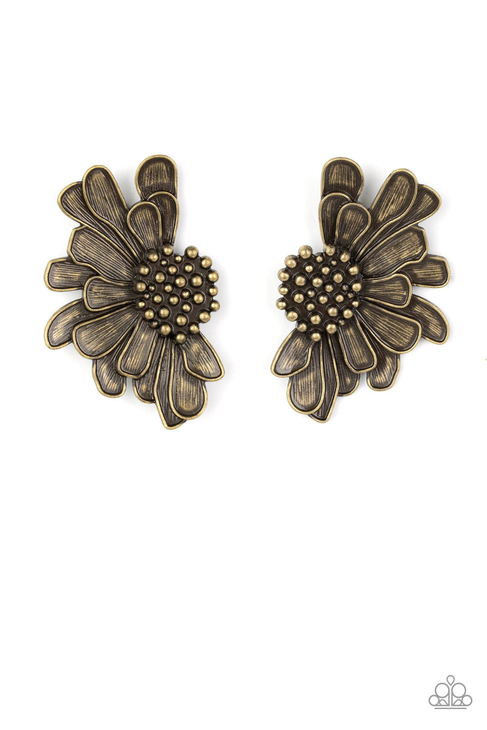 Paparazzi Accessories: Farmstead Meadow - Brass Earrings