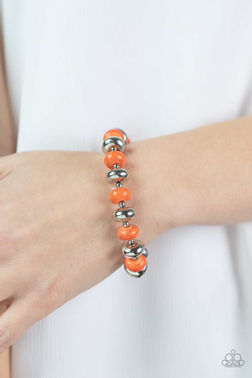 Paparazzi Accessories: Stone Age Aesthetic - Orange Bracelet