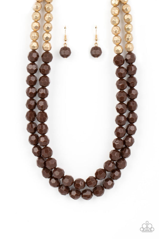 Paparazzi Accessories: Greco Getaway - Brown Necklace