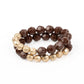 Paparazzi Accessories: Grecian Glamour - Brown Bracelet