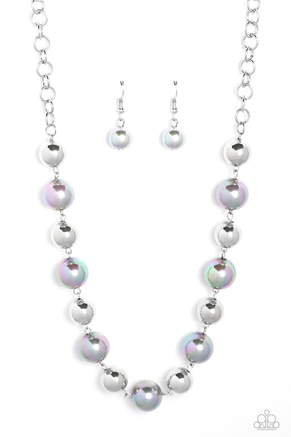 Paparazzi Accessories: Dreamscape Escape - Silver Iridescent Necklace