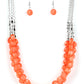 Paparazzi Accessories: Pacific Picnic - Orange Necklace