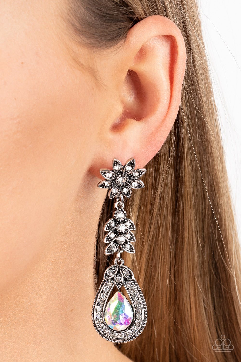 Paparazzi Accessories: Floral Fantasy - Multi Iridescent Earrings