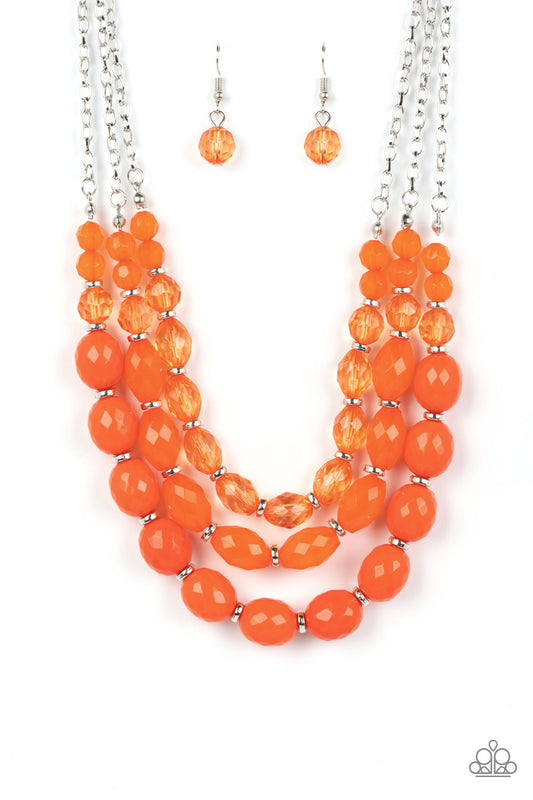 Paparazzi Accessories: Tropical Hideaway - Orange Necklace