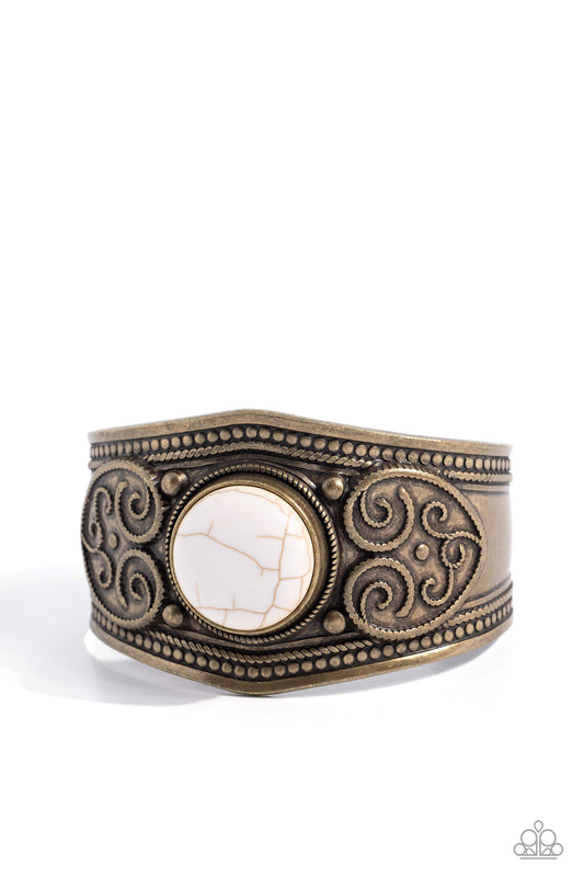 Paparazzi Accessories: Prairie Romance - Brass Bracelet