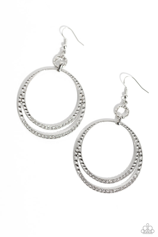 Paparazzi Accessories: Spin Your HEELS - White Earrings