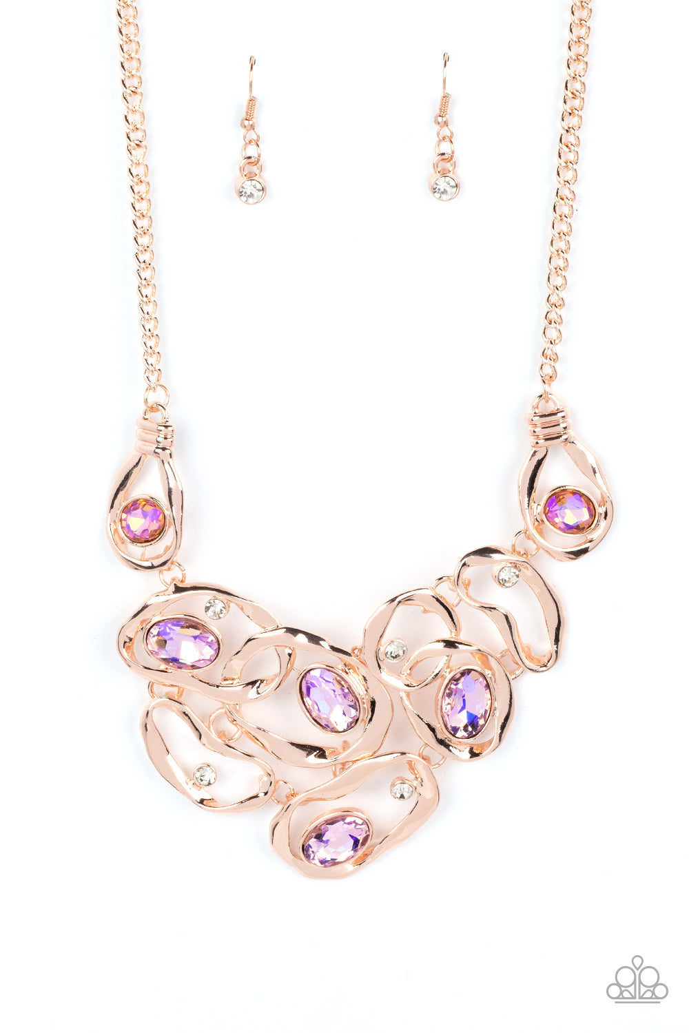 Paparazzi Accessories: Warp Speed - Rose Gold Necklace