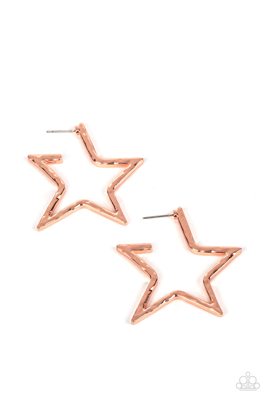 Paparazzi Accessories: All-Star Attitude - Copper Earrings