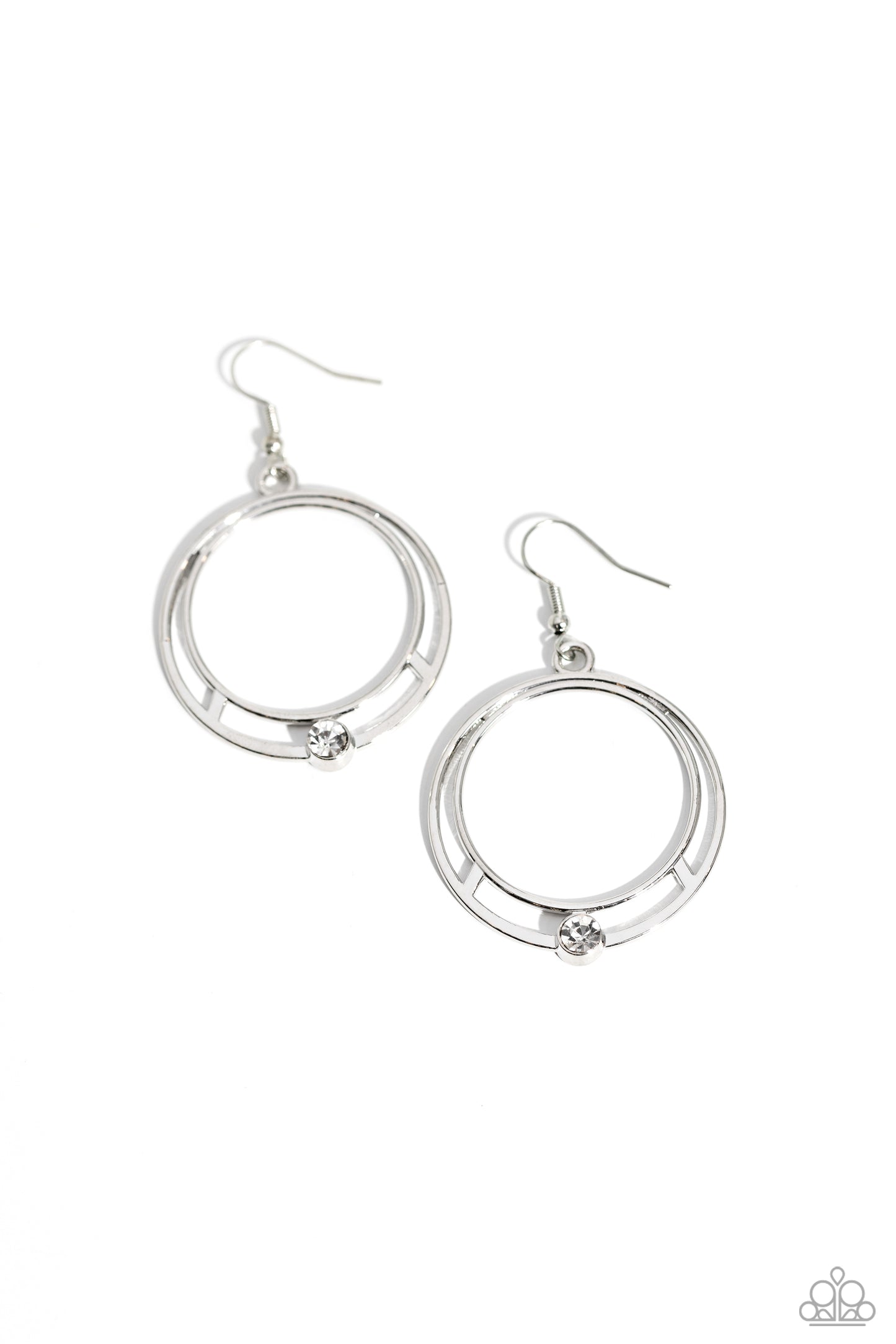 Paparazzi Accessories: Refined Rotation - White Earrings