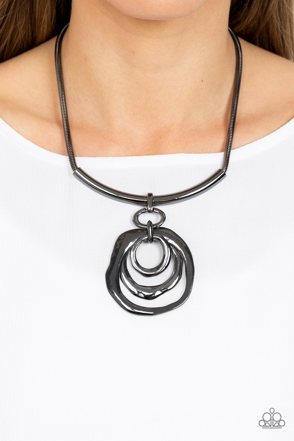 Paparazzi Accessories: Forged in Fabulous - Black Necklace