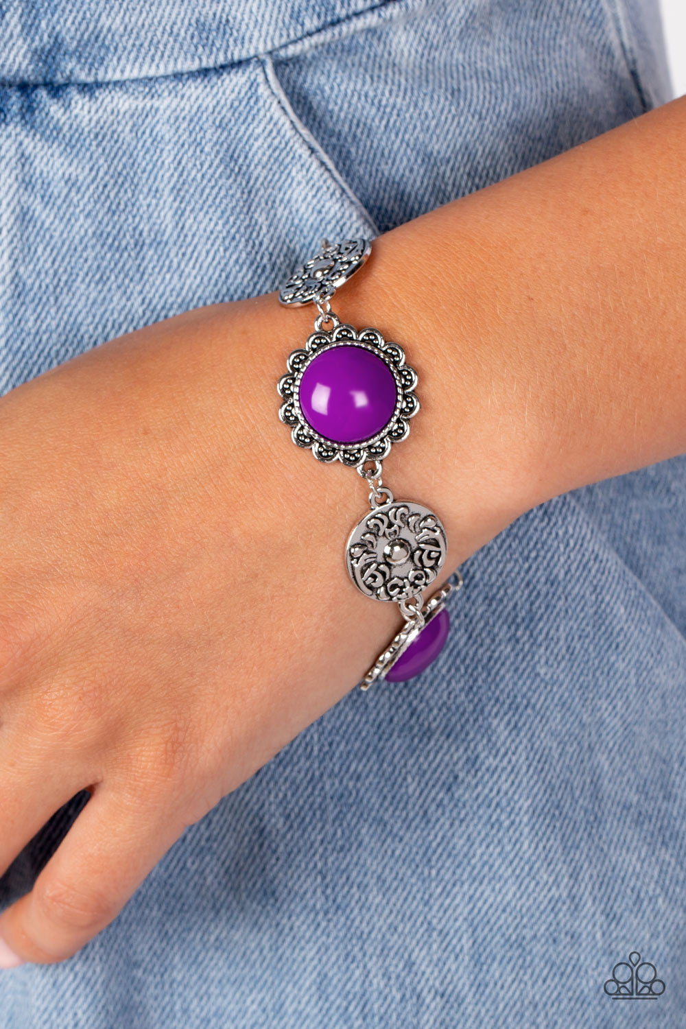 Paparazzi Accessories: Positively Poppy - Purple Bracelet