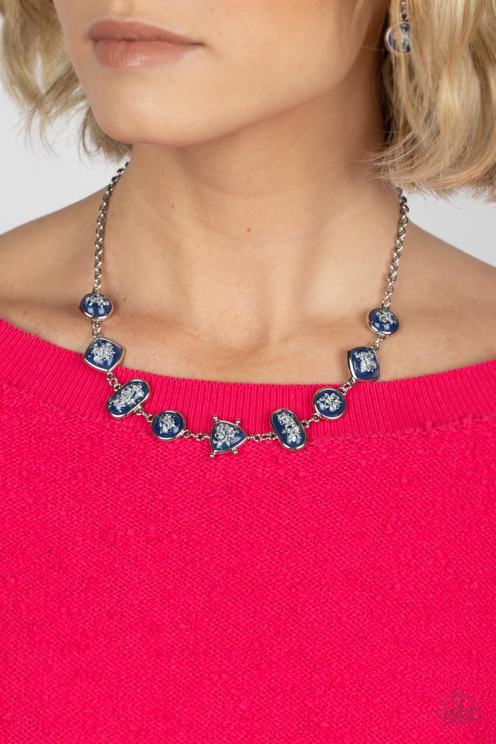 Paparazzi Accessories: Fleek and Flecked - Blue Necklace