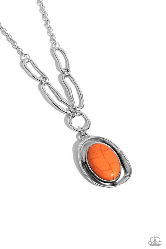 Paparazzi Accessories: Sandstone Stroll - Orange Necklace