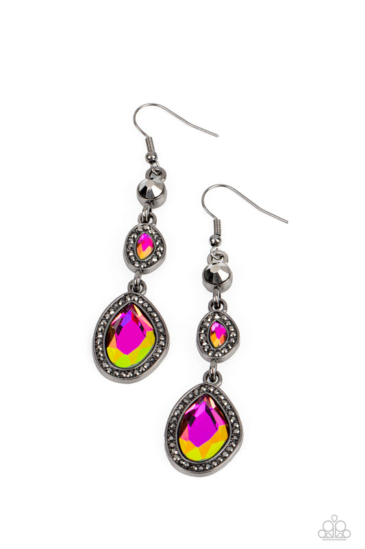 Paparazzi Accessories: Dripping Self-Confidence - Multi Oil Spill Earrings