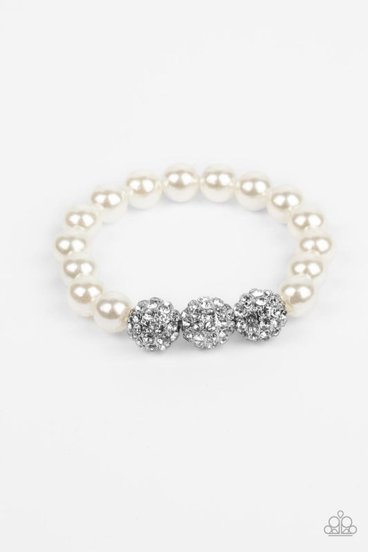 Paparazzi Accessories: Breathtaking Ball - White Bracelet