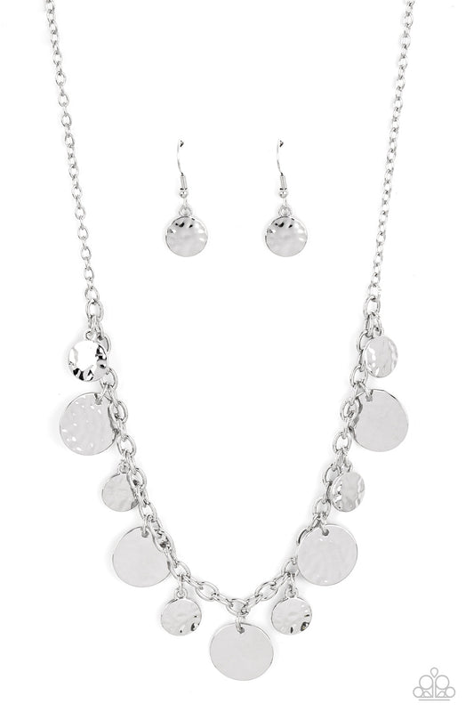 Paparazzi Accessories: Model Medallions - Silver Necklace