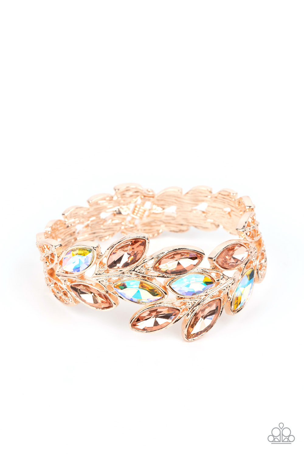 Paparazzi Accessories: Luminous Laurels - Rose Gold Bracelet