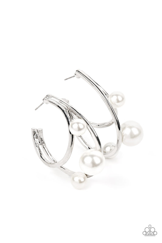 Paparazzi Accessories: Metro Pier - White Earrings