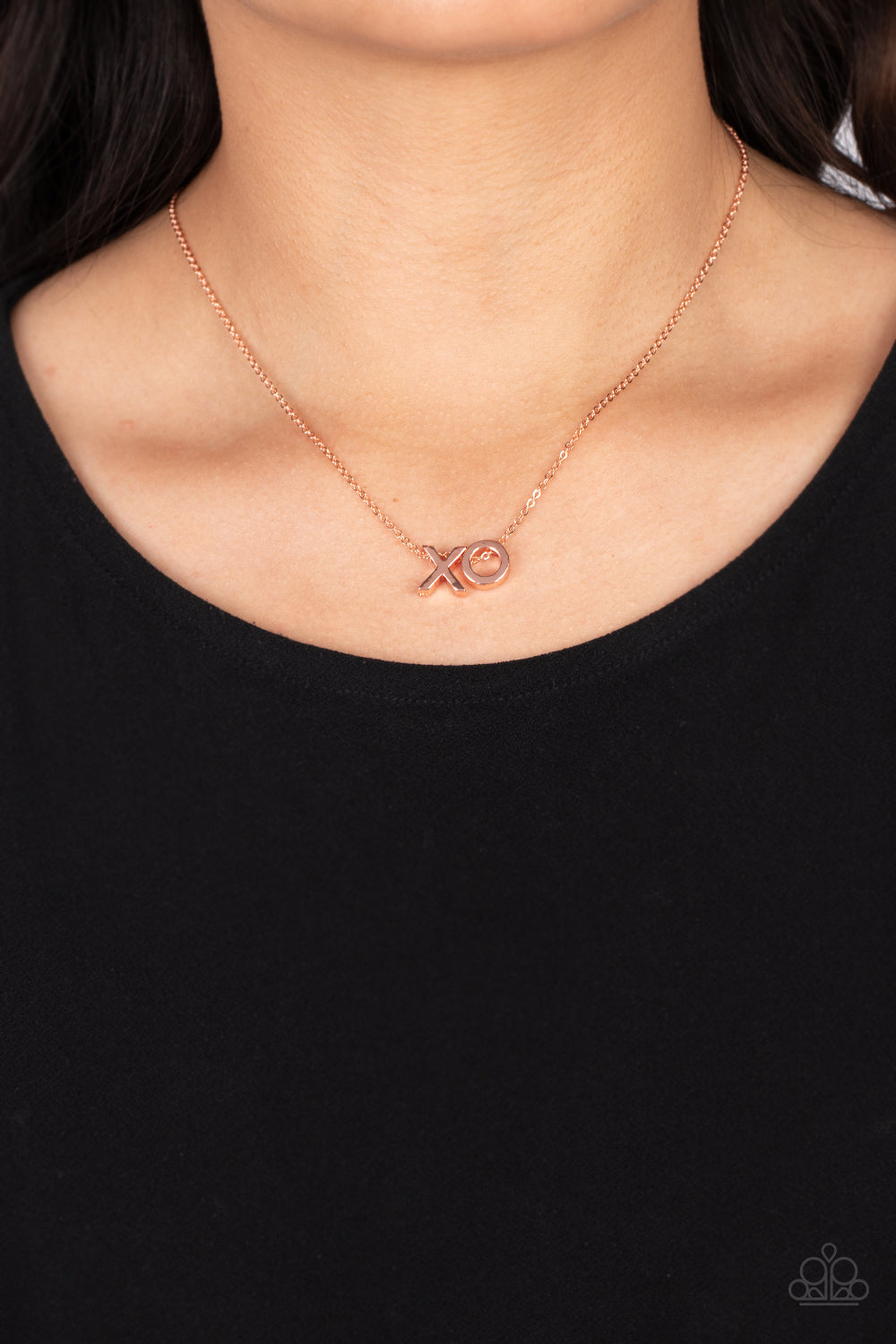 Paparazzi Accessories: Hugs and Kisses - Copper Necklace