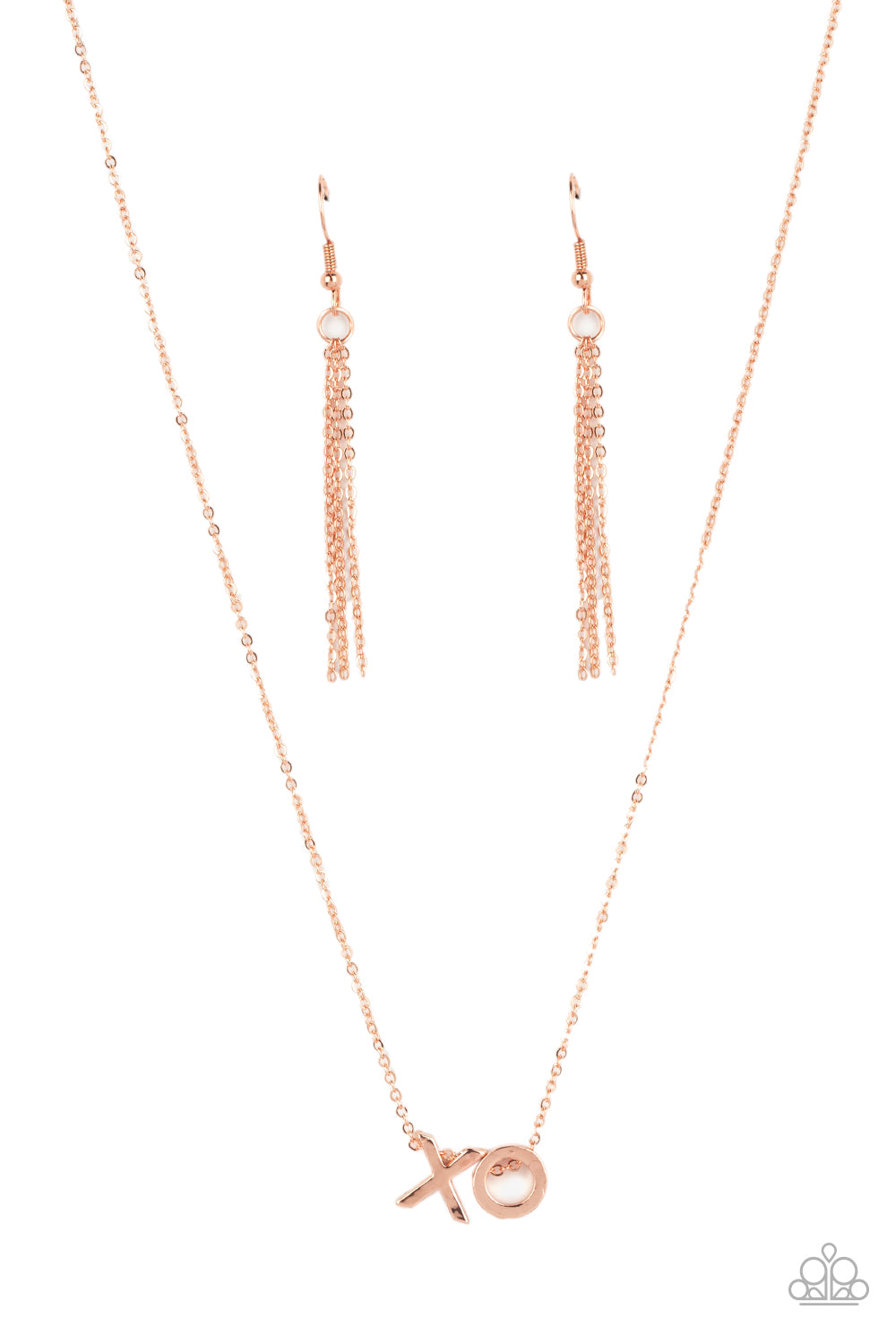 Paparazzi Accessories: Hugs and Kisses - Copper Necklace