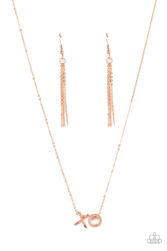 Paparazzi Accessories: Hugs and Kisses - Copper Necklace