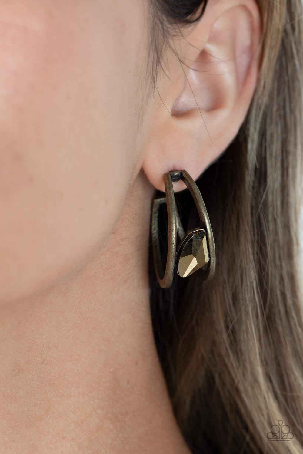 Paparazzi Accessories: Unrefined Reverie - Brass Earrings