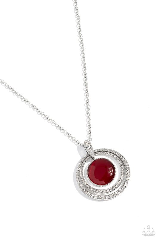 Paparazzi Accessories: Cats Eye Couture - Red Necklace