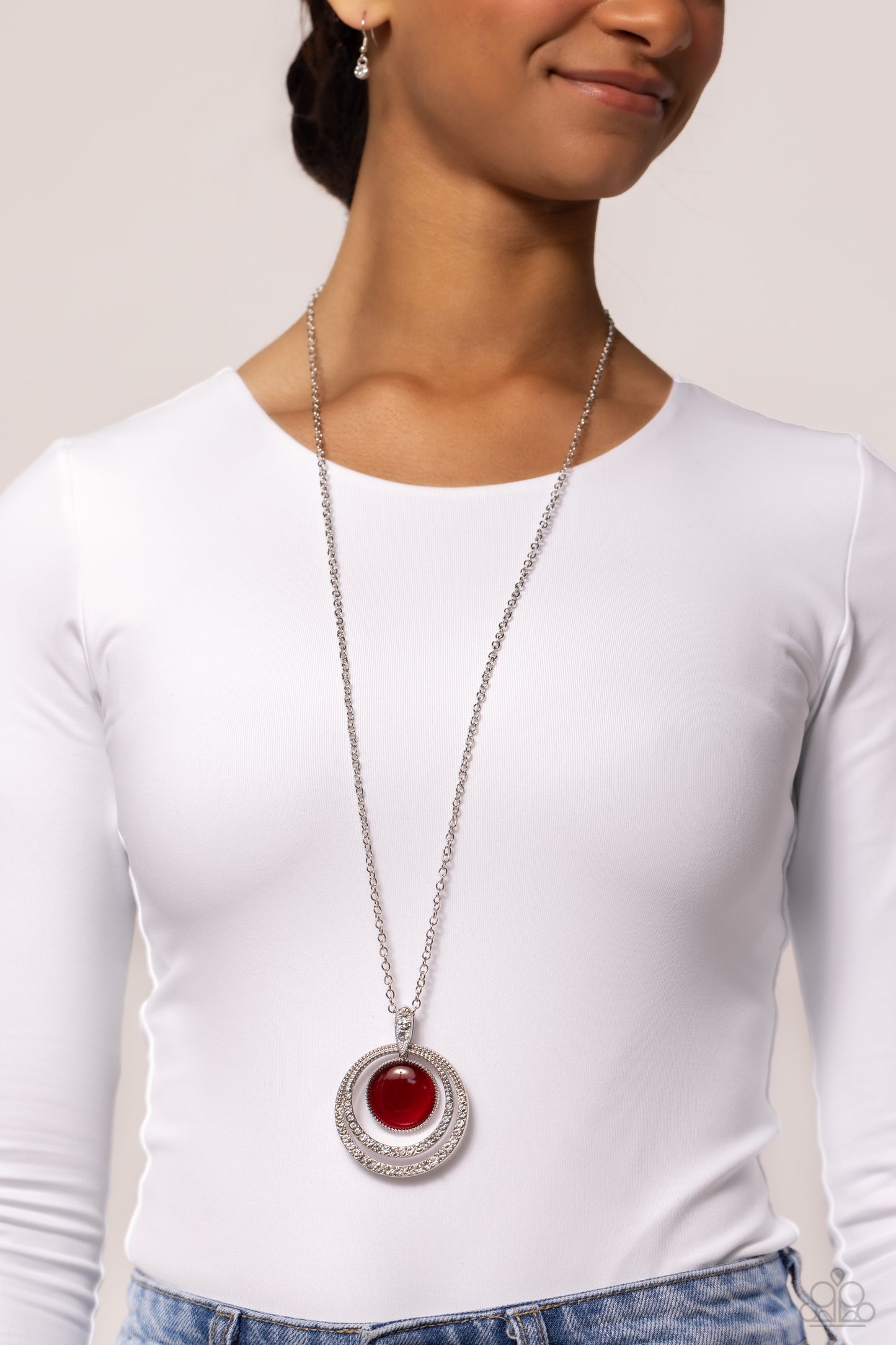 Paparazzi Accessories: Cats Eye Couture - Red Necklace