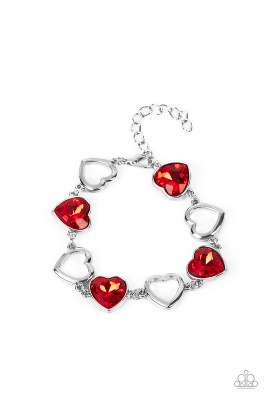 Paparazzi Accessories: Sentimental Sweethearts - Red Braclets