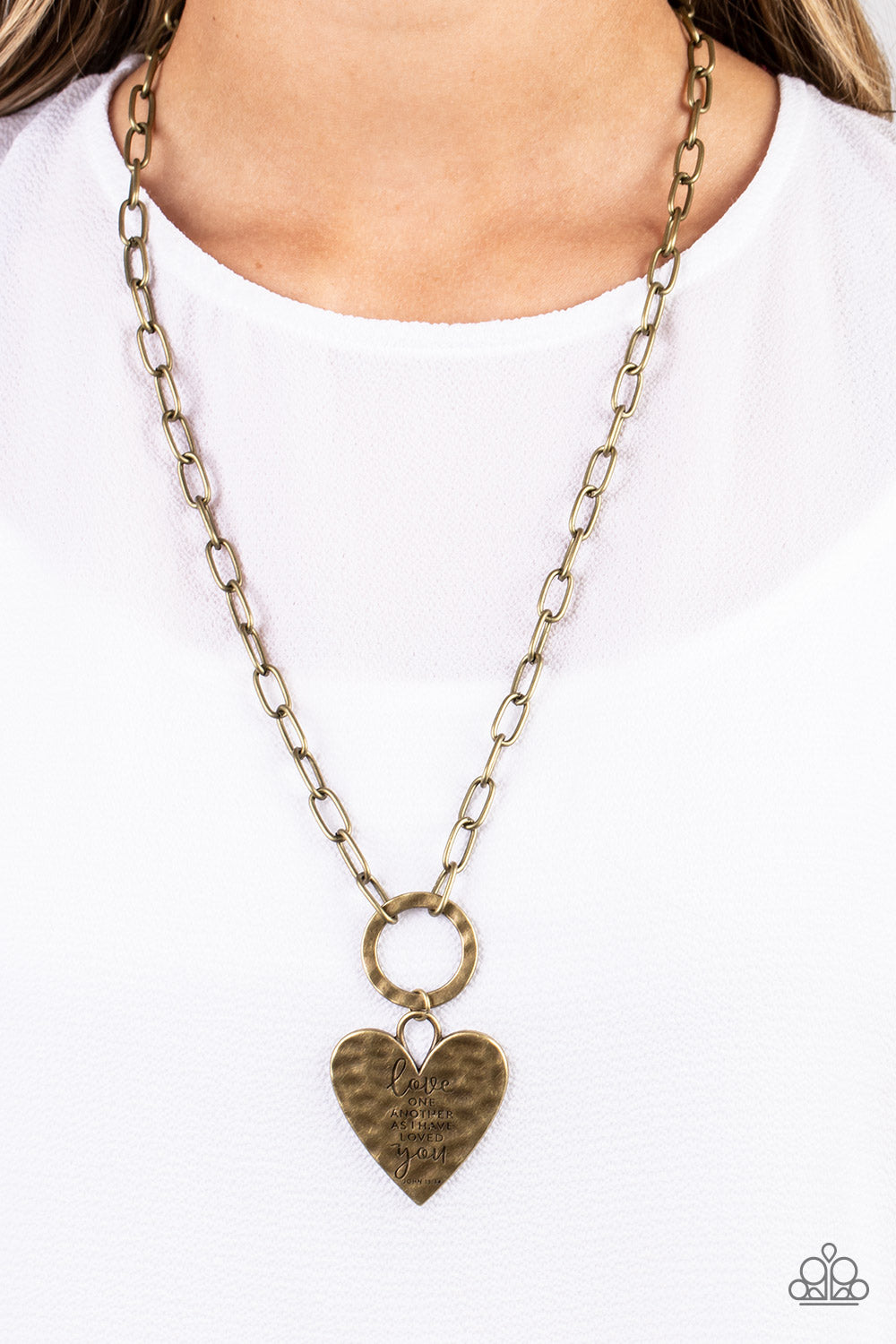 Paparazzi Accessories: Brotherly Love - Brass Necklace