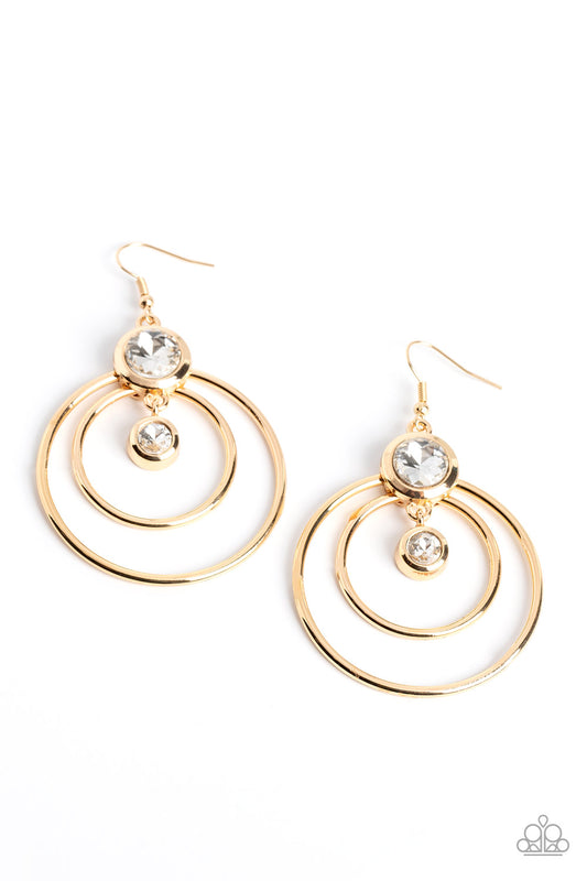 Paparazzi Accessories: Dapperly Deluxe - Gold Earrings