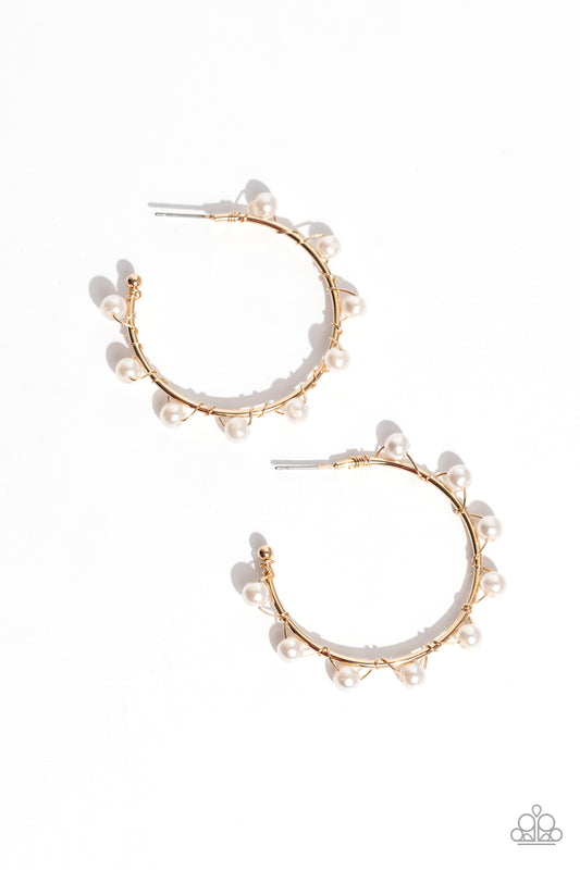 Paparazzi Accessories: Night at the Gala - Gold Earrings