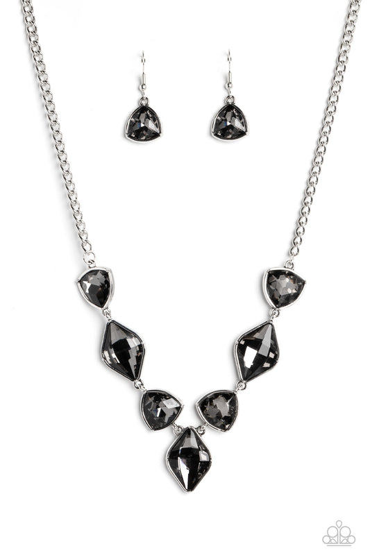 Paparazzi Accessories: Glittering Geometrics - Silver Necklace