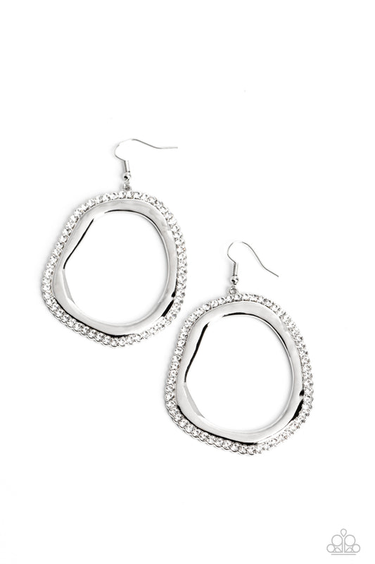 Paparazzi Accessories: Scintillating Shareholder - White Earrings