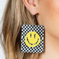 Paparazzi Accessories: Cheeky Checkerboard - Yellow Earrings