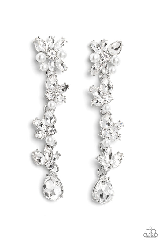 Paparazzi Accessories: LIGHT at the Opera - White Earrings