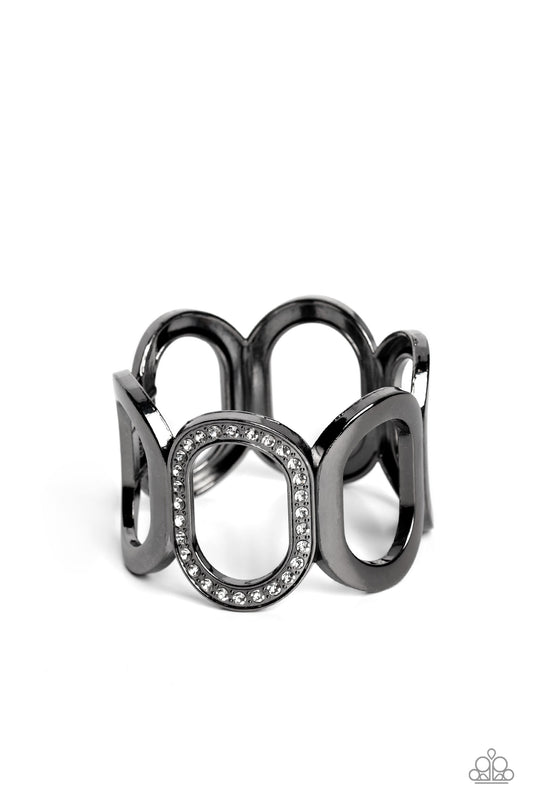 Paparazzi Accessories: Opulent Ovals - Black Bracelet