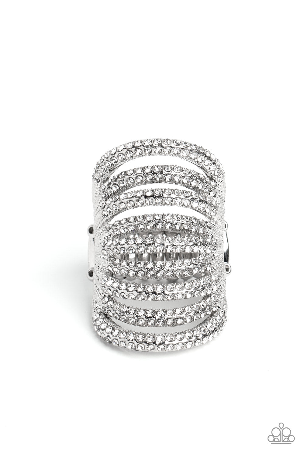 Paparazzi Accessories: Rippling Rarity - White Ring