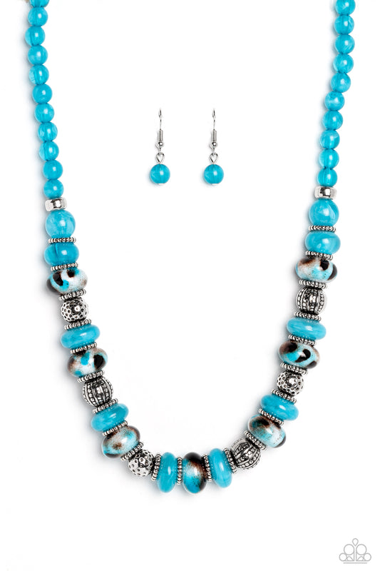 Paparazzi Accessories: Warped Whimsicality - Blue Necklace