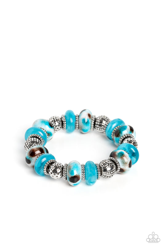 Paparazzi Accessories: Warped Wayfarer- Blue Bracelet